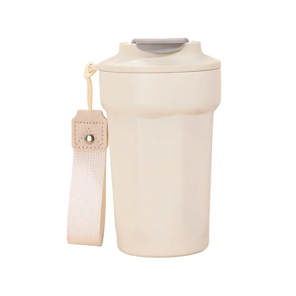 Faceted Steel Insulated Travel Mug alternate product angle
