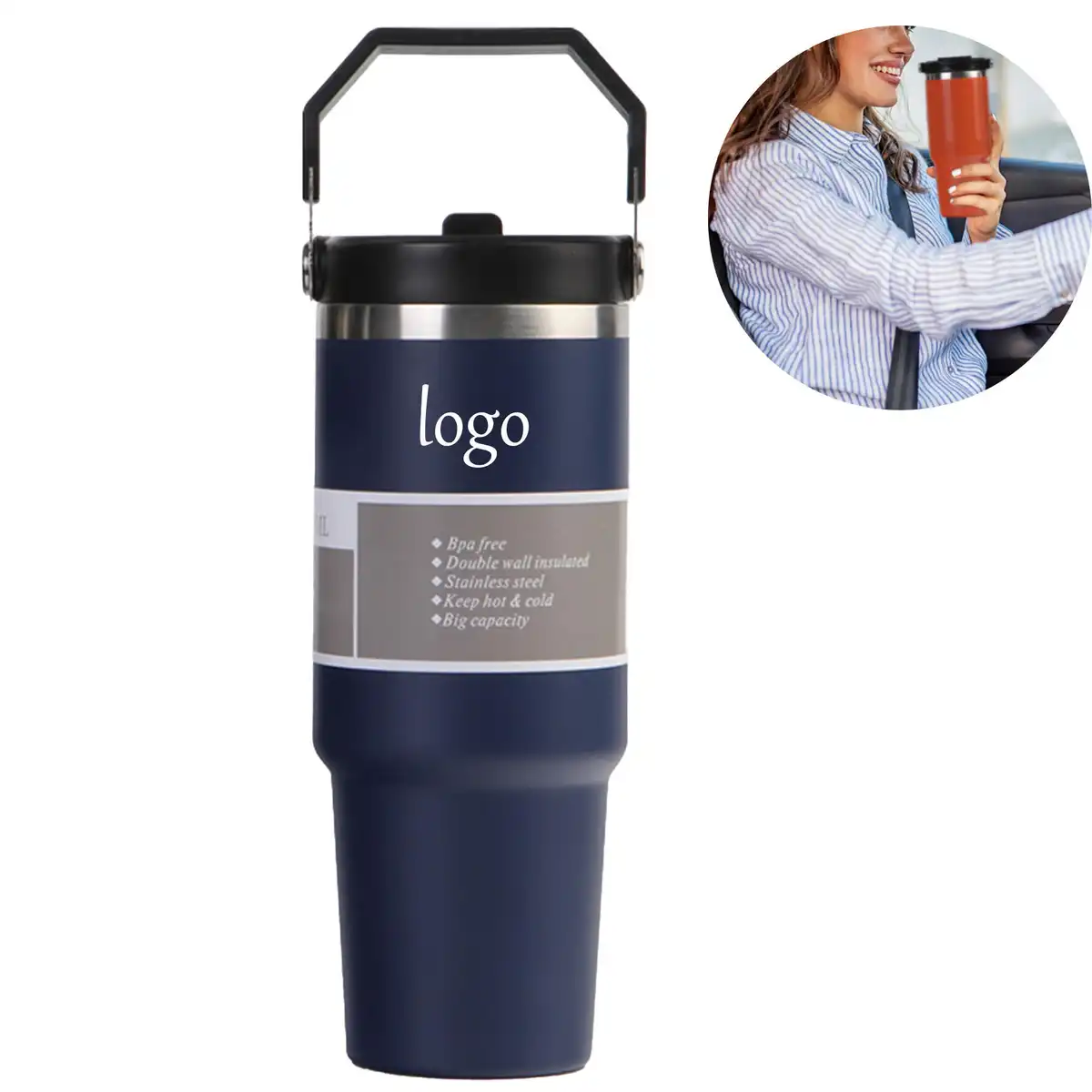 Insulated 30oz Stainless Steel Travel Mug