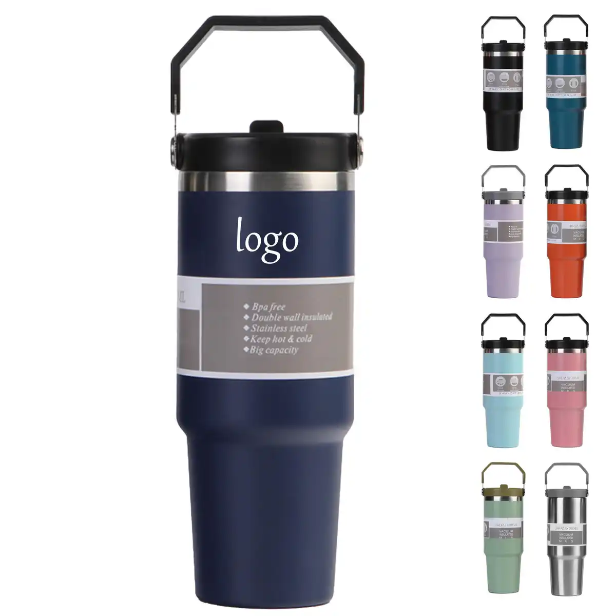 Insulated 30oz Stainless Steel Travel Mug product detail view