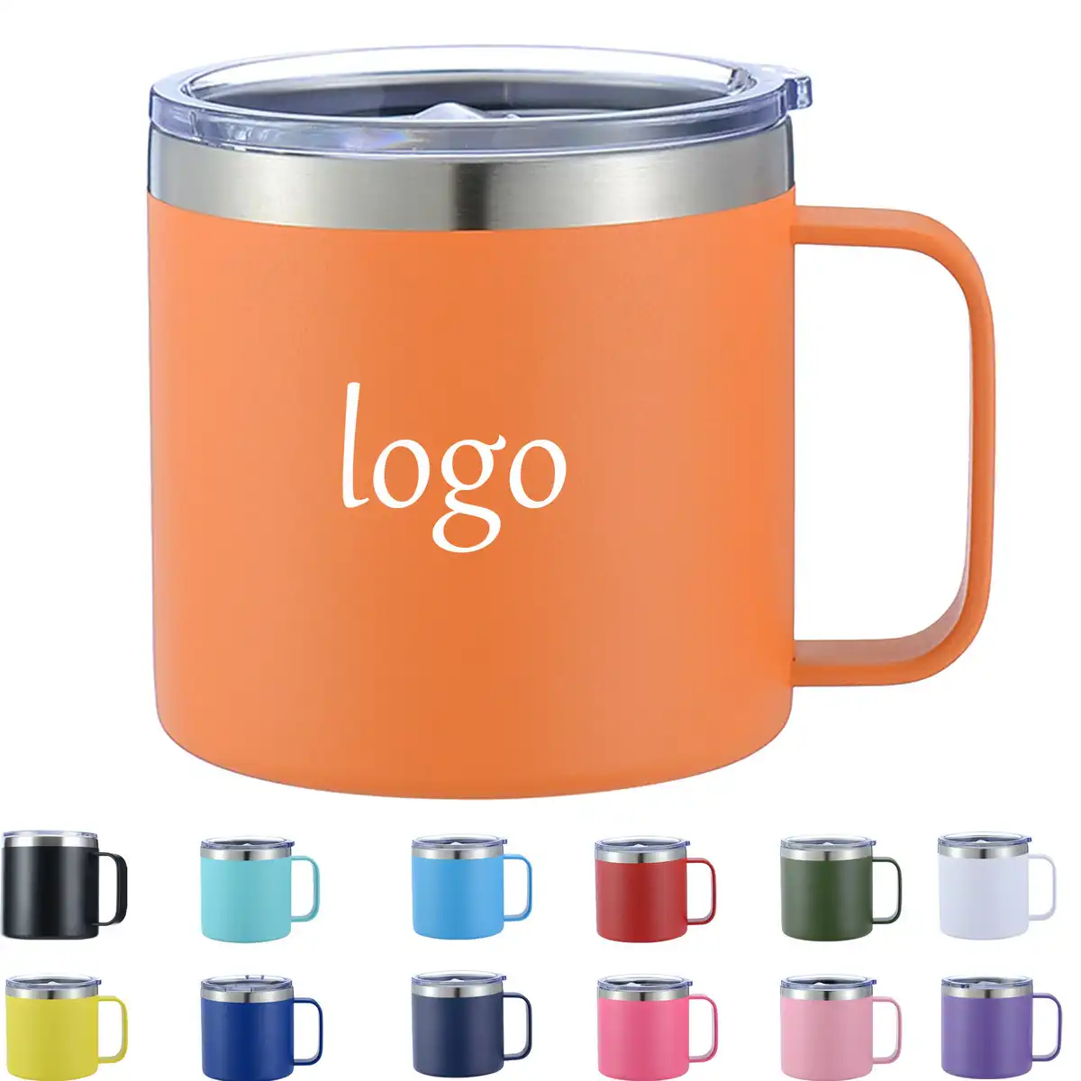 Insulated Stainless Steel Travel Mug 14oz product detail view