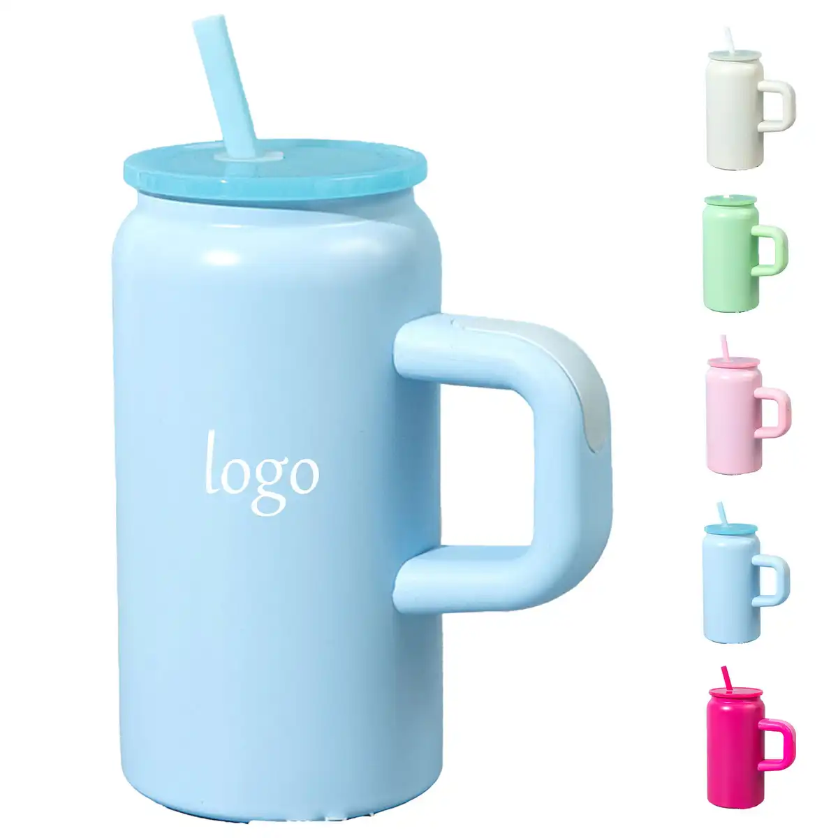 Retro Insulated Tumbler with Straw product detail view