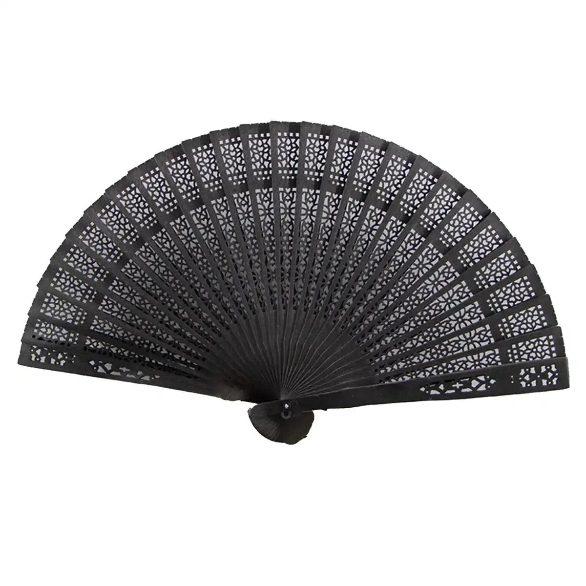 Elegant Wooden Folding Fan product close-up