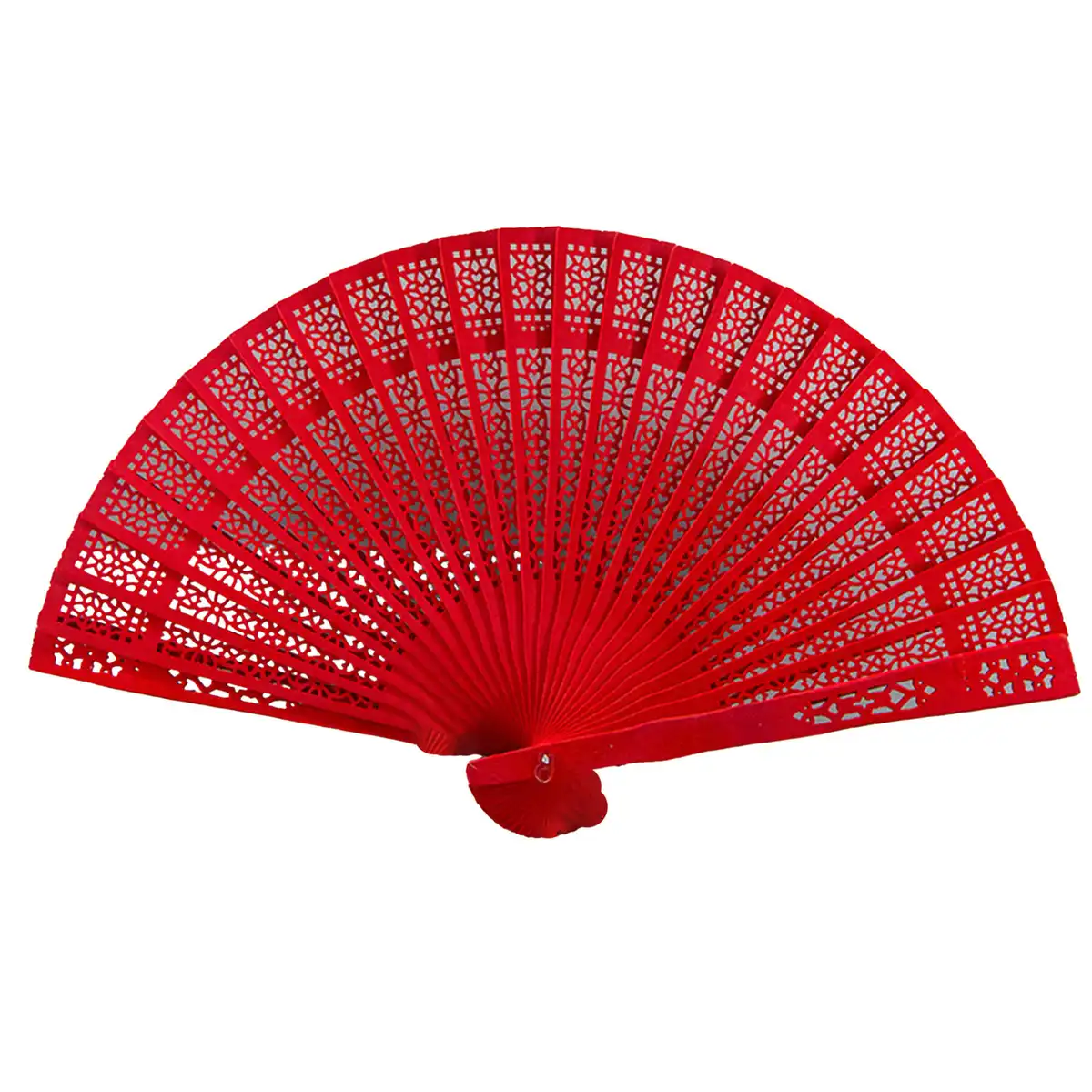 Elegant Wooden Folding Fan product with accessories