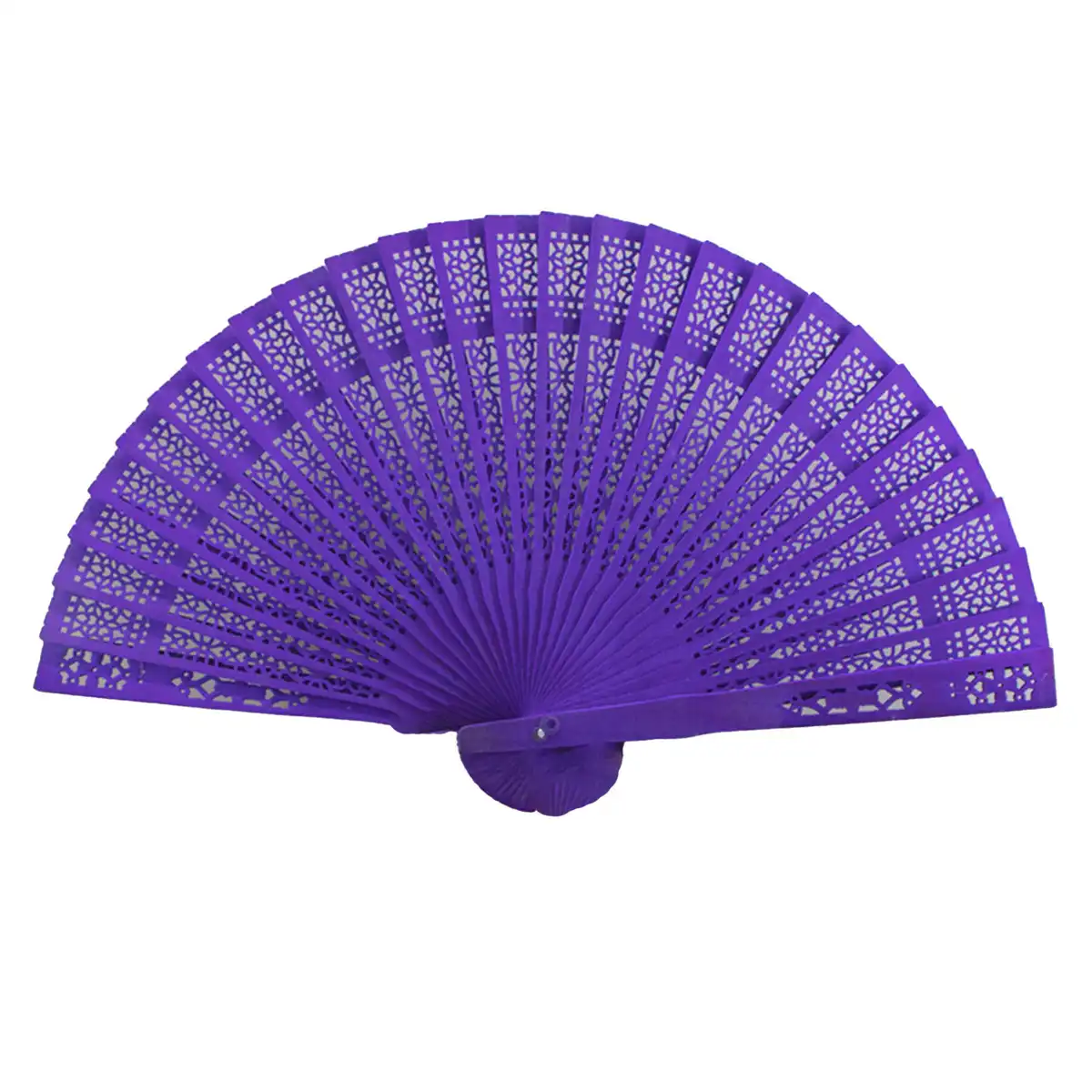 Elegant Wooden Folding Fan custom logo imprint view