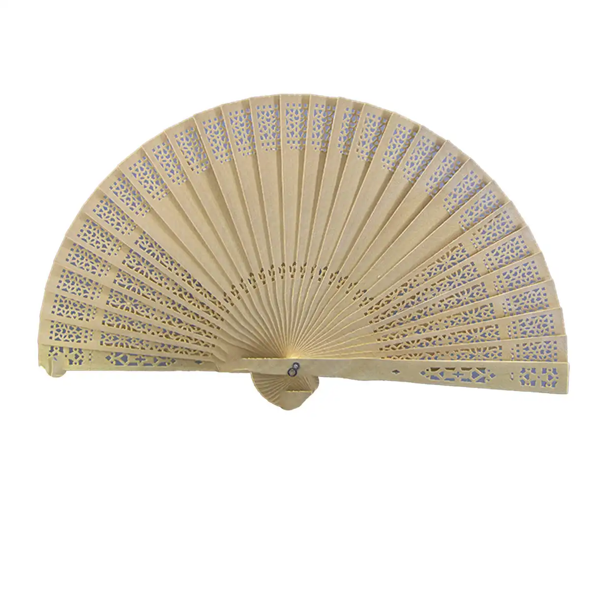 Elegant Wooden Folding Fan product in use