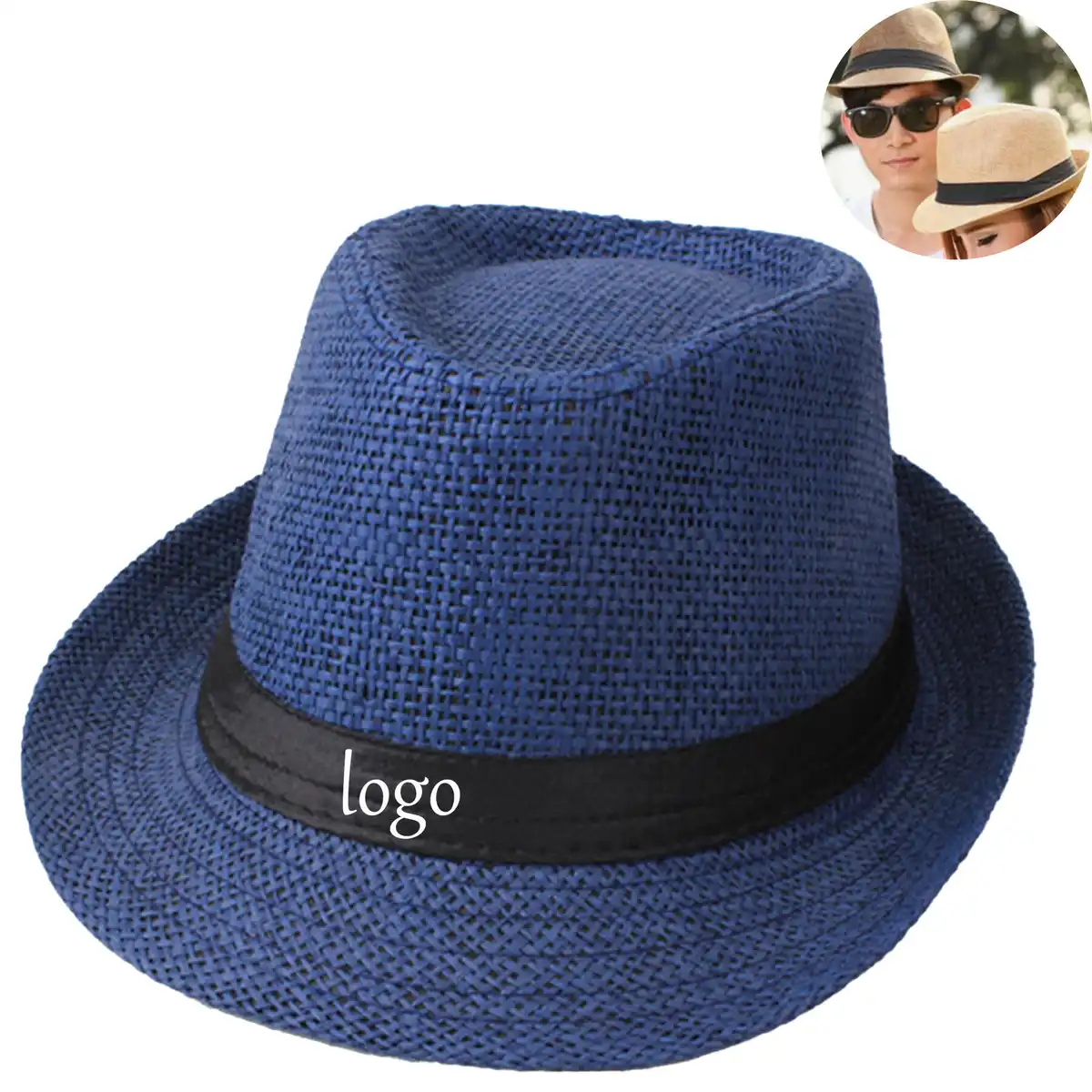 Men's Summer Straw Fedora Hat