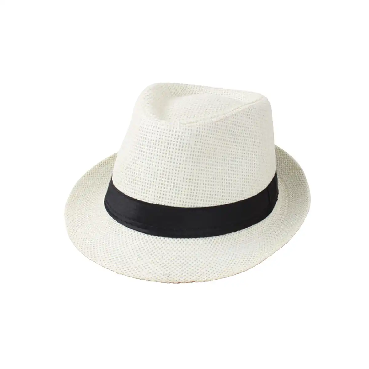 Men's Summer Straw Fedora Hat additional product view
