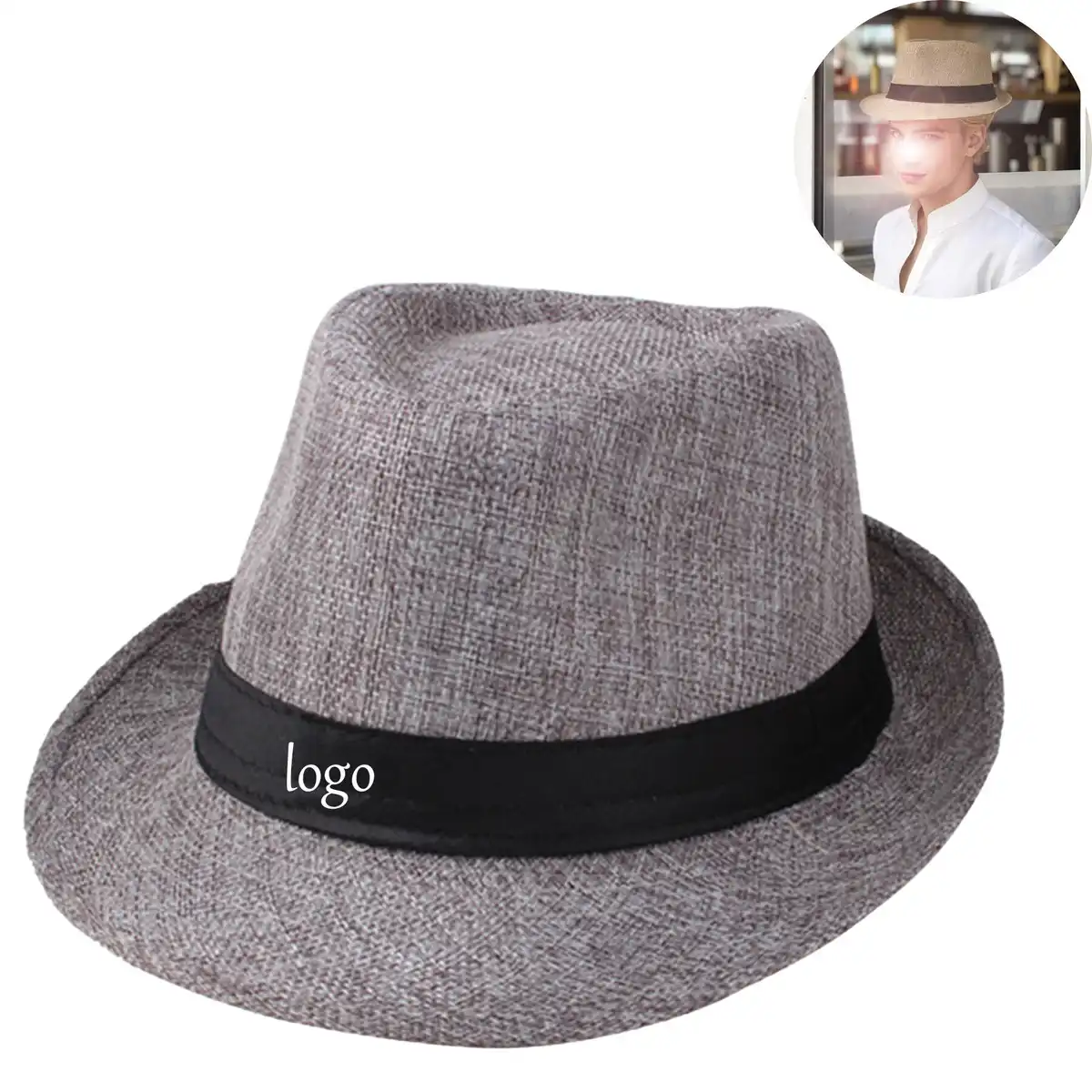 Men's Breathable Linen Fedora