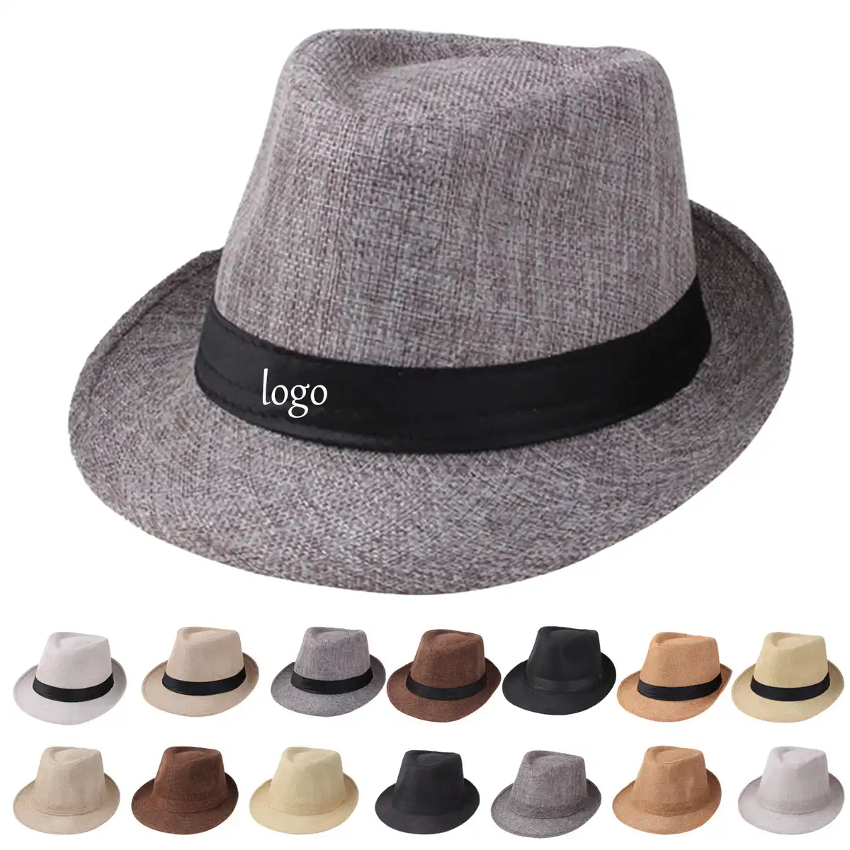 Men's Breathable Linen Fedora product detail view