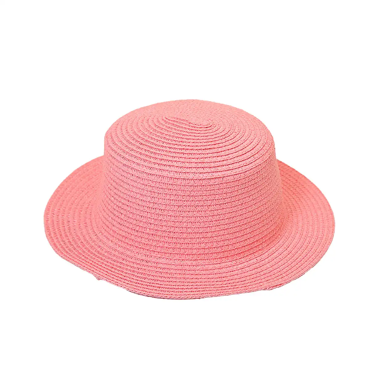 Flat Top Straw Hat UV Protection alternate product angle