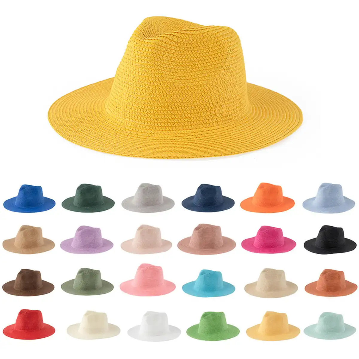 Elegant Straw Panama Sun Hat product detail view