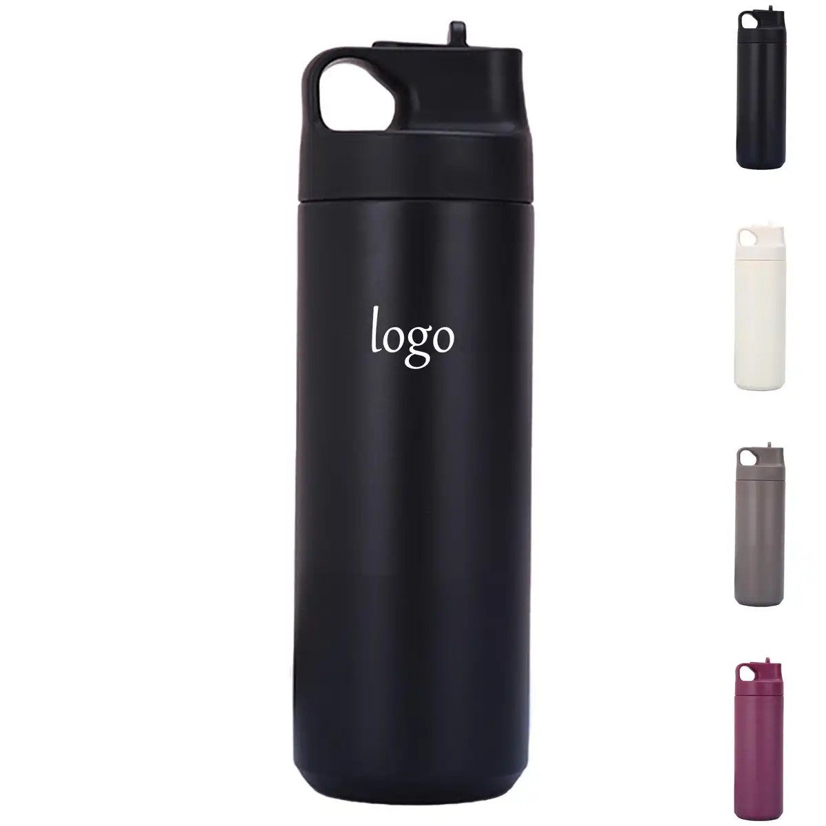 Insulated Steel Sports Bottle with Straw product detail view