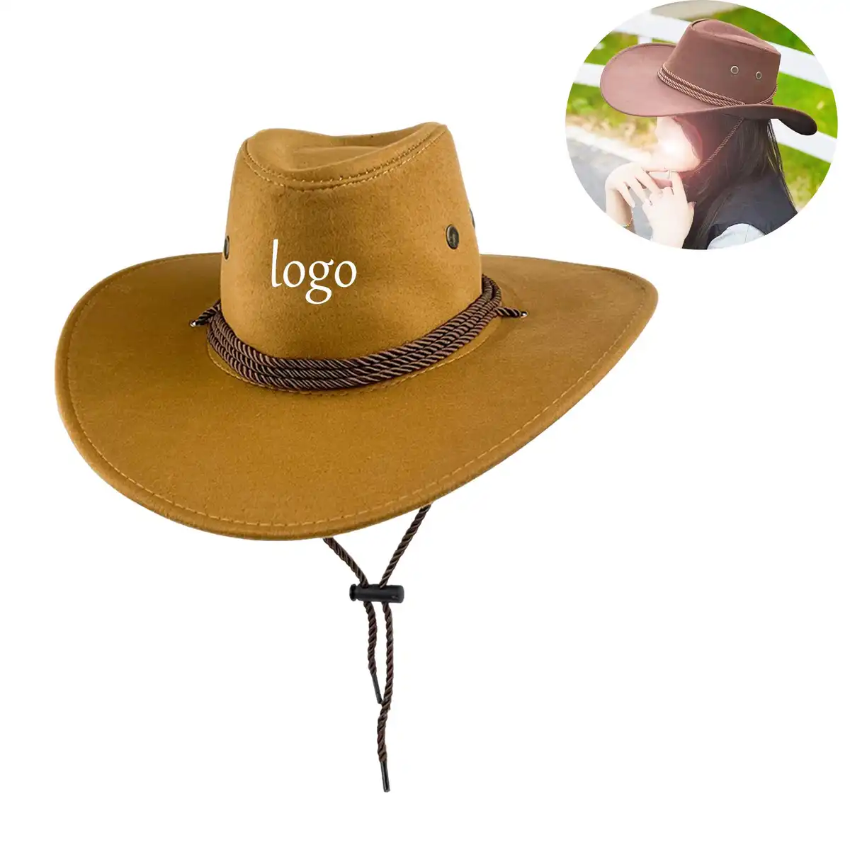 Rugged Wool Felt Cowboy Fedora