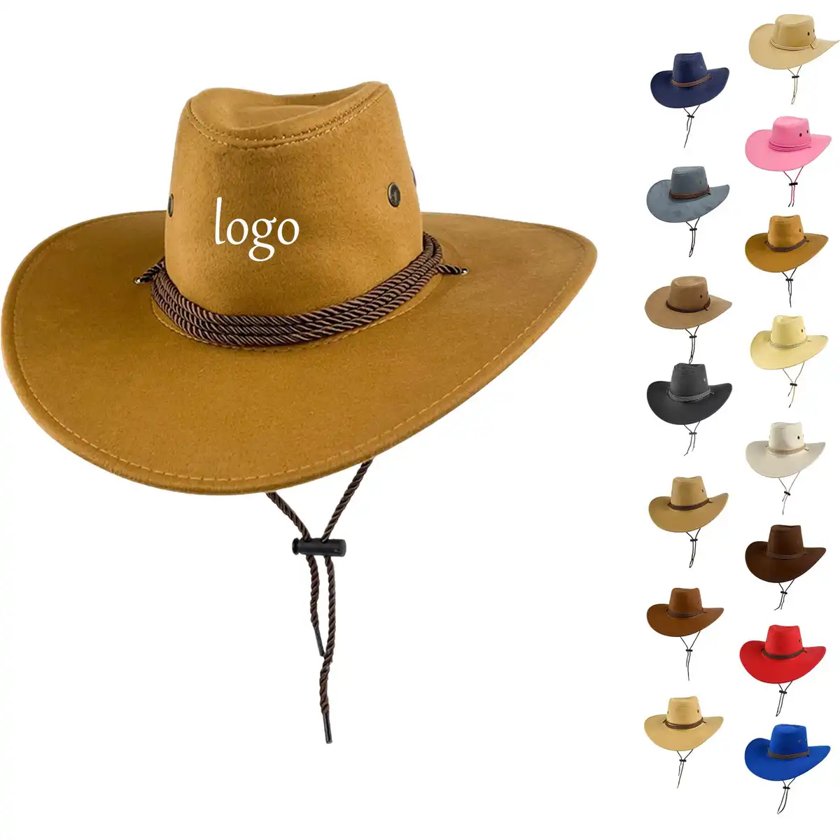 Rugged Wool Felt Cowboy Fedora product detail view