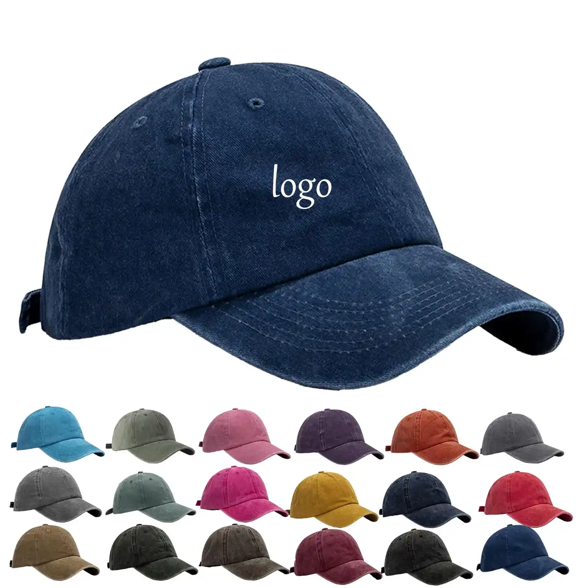 Vintage Washed Cotton Baseball Cap product detail view