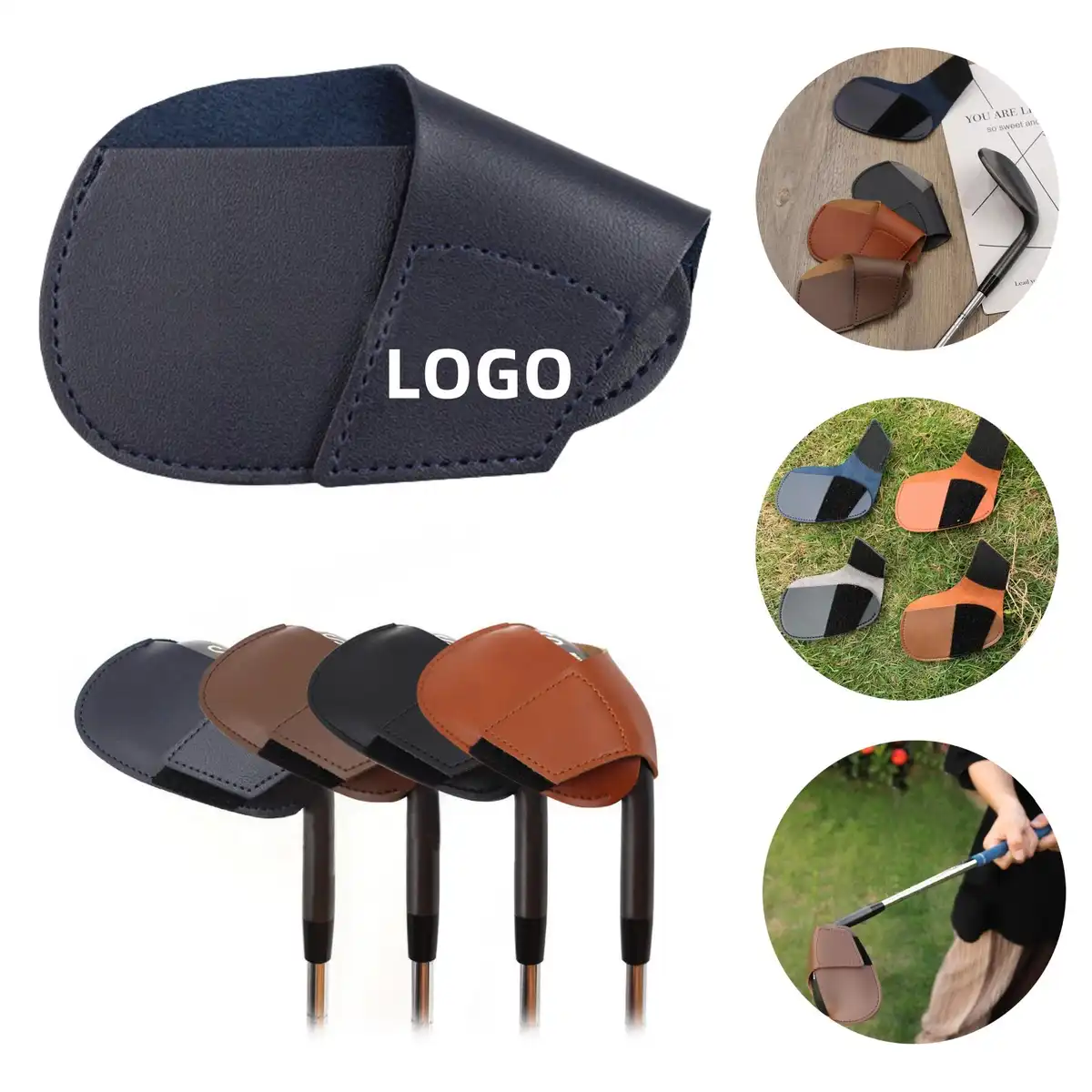Vegan Leather Golf Iron Covers