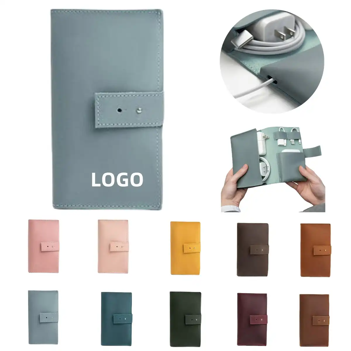 PU Leather Tech Pouch Organizer
