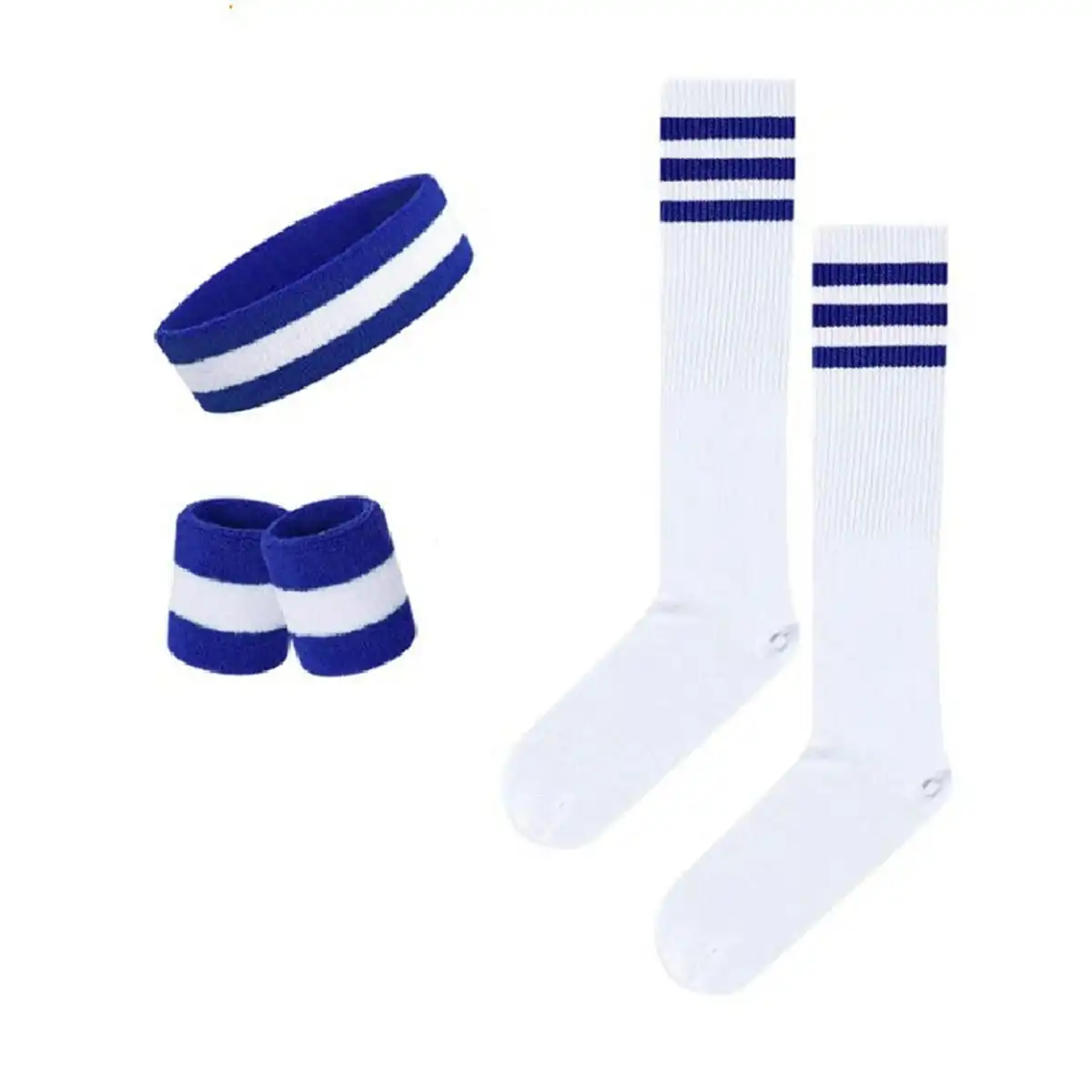 Terry Sweatband Wristband Sock Set alternate product angle