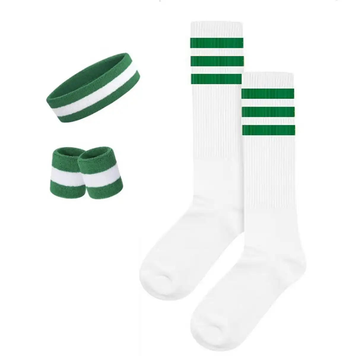 Terry Sweatband Wristband Sock Set product close-up