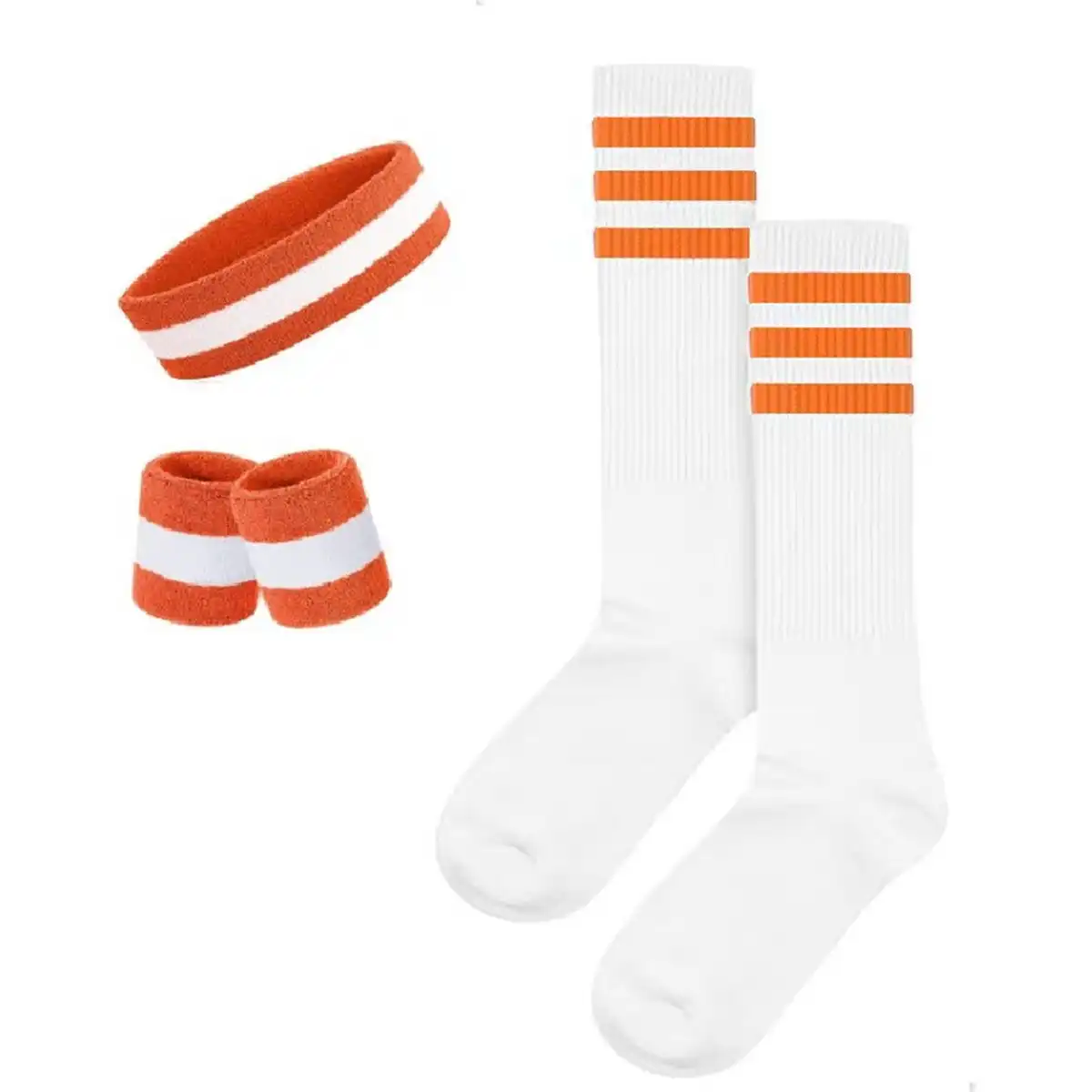 Terry Sweatband Wristband Sock Set additional product view