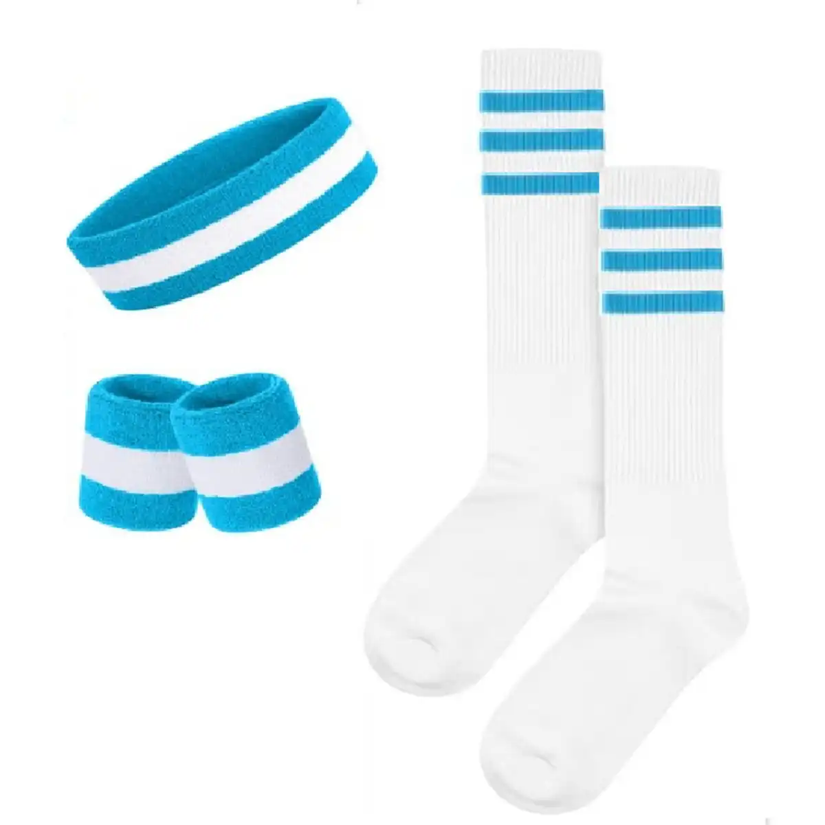 Terry Sweatband Wristband Sock Set custom logo imprint view