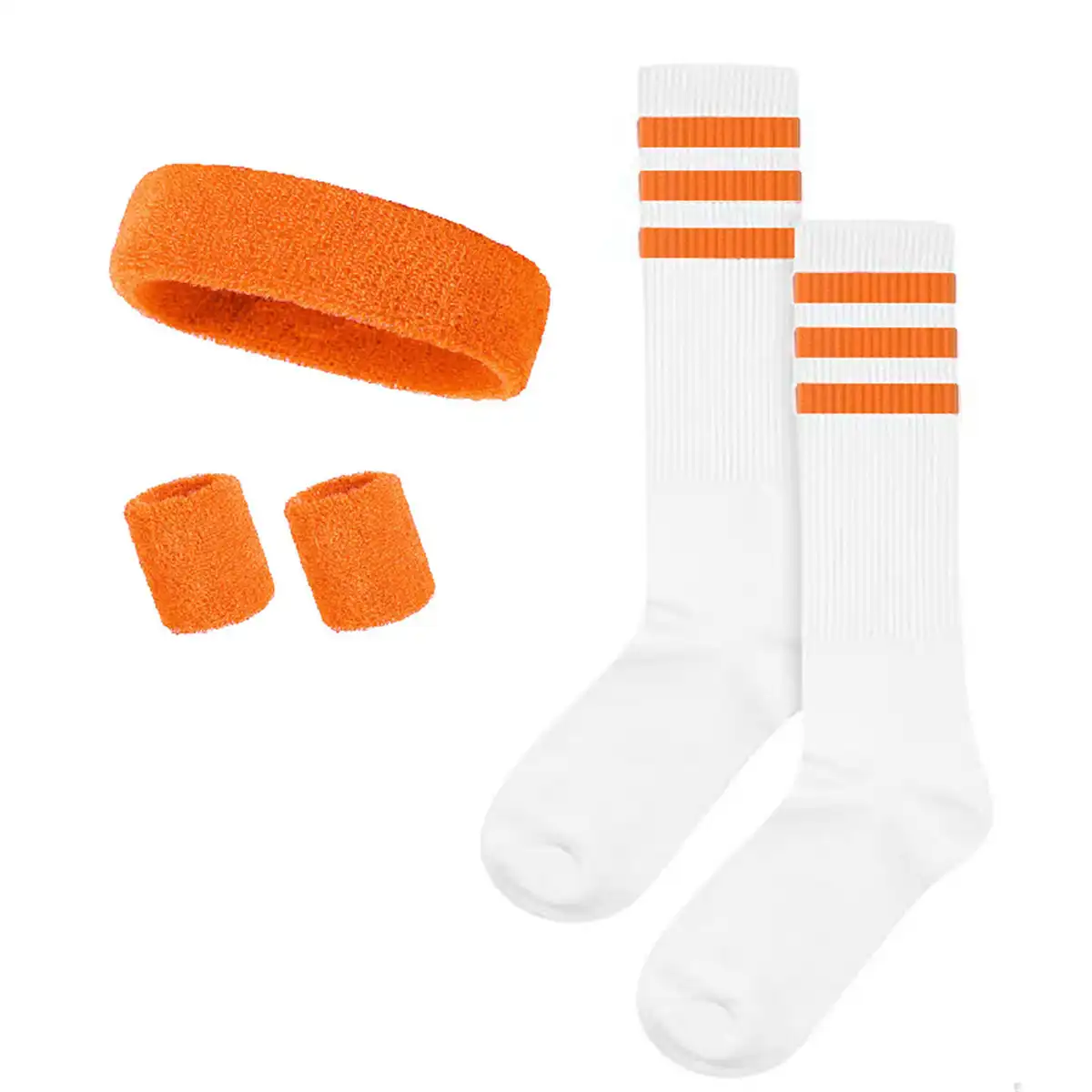 Striped Terry Sweatband Sock Set product close-up