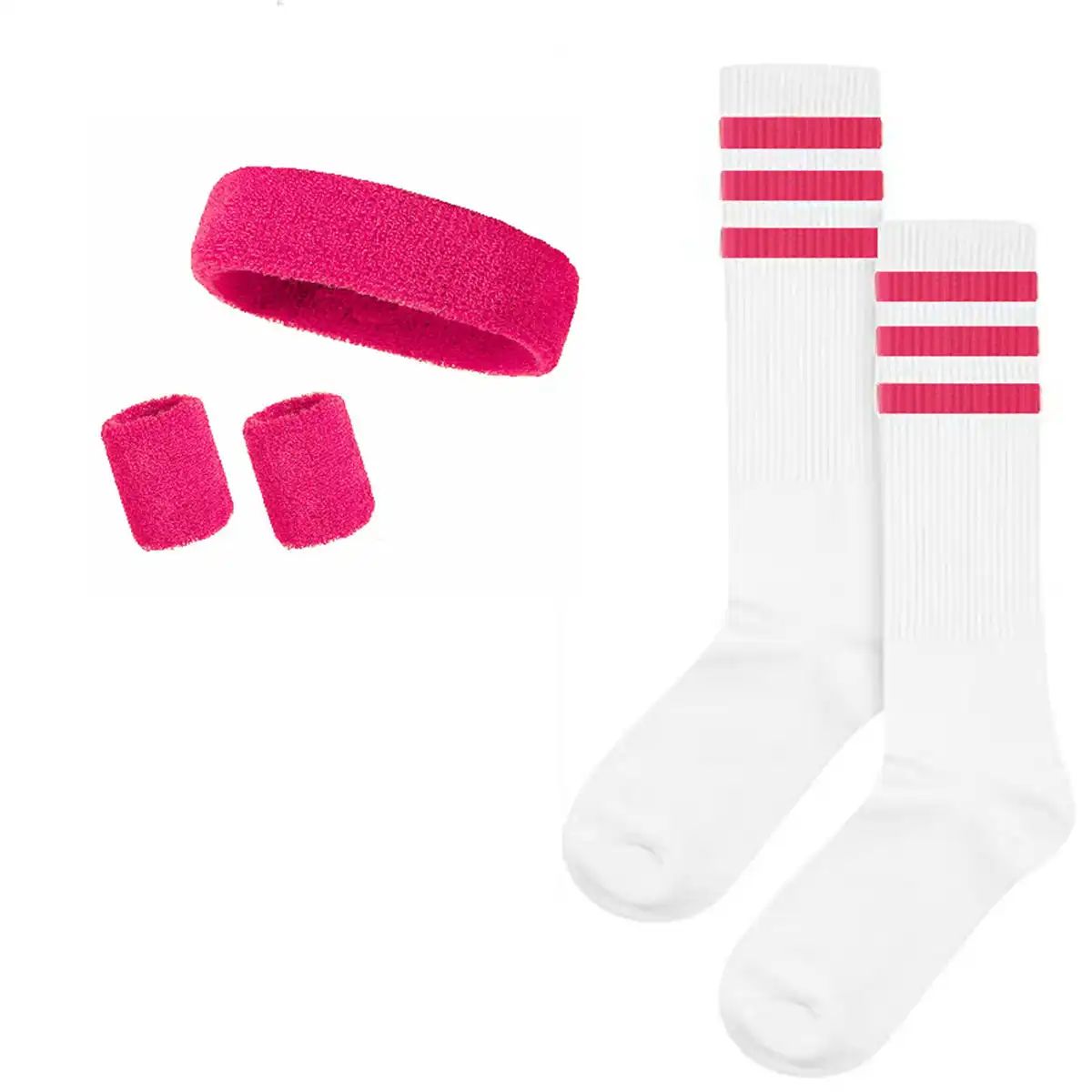 Striped Terry Sweatband Sock Set additional product view