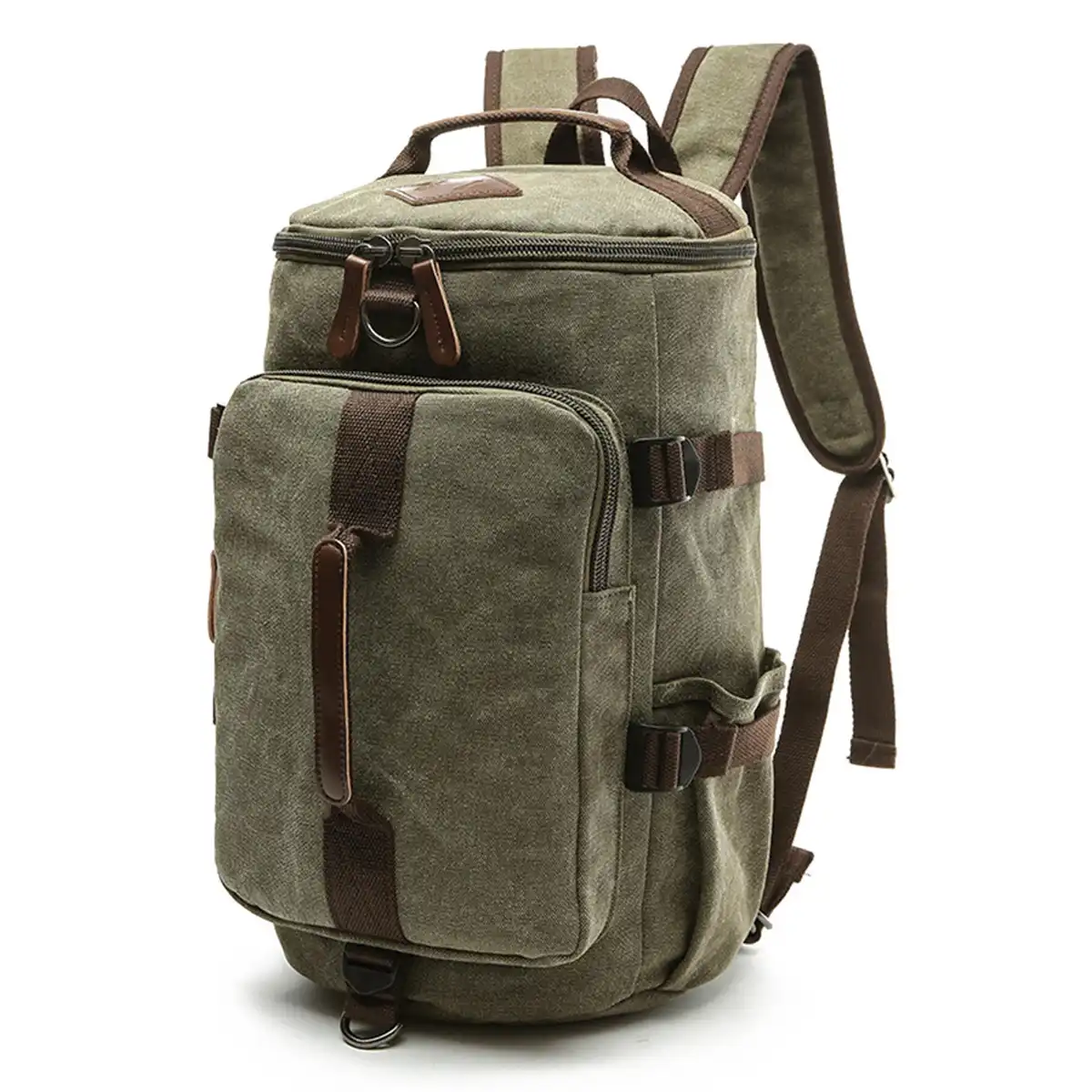 Vintage Canvas Convertible Travel Backpack product detail view