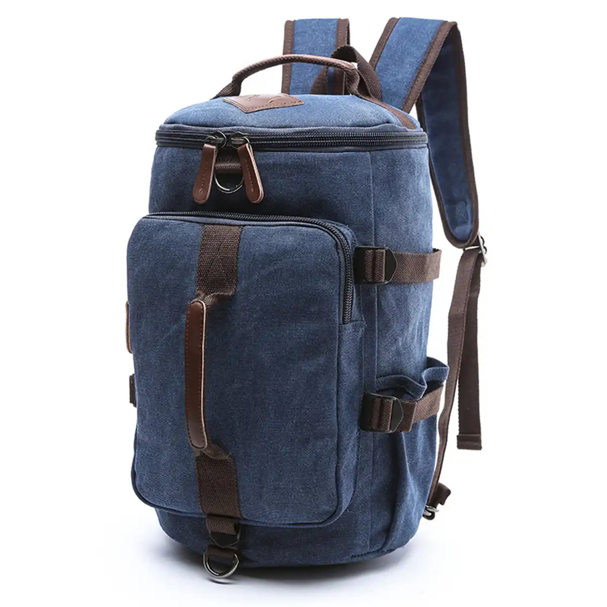 Vintage Canvas Convertible Travel Backpack custom logo imprint view