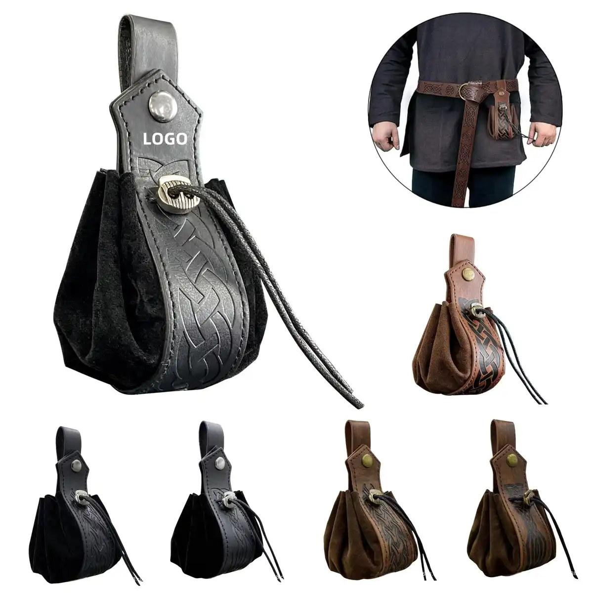 Vintage PU Leather Belt Pouch