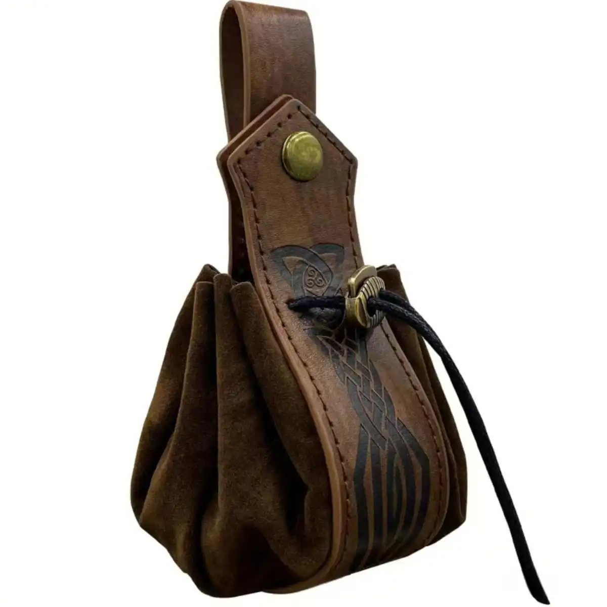 Vintage PU Leather Belt Pouch product with accessories