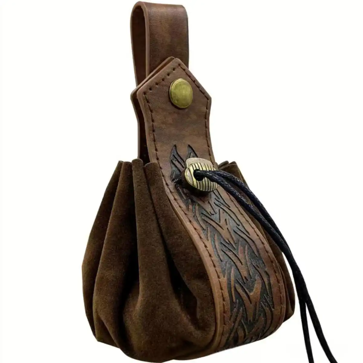 Vintage PU Leather Belt Pouch custom logo imprint view