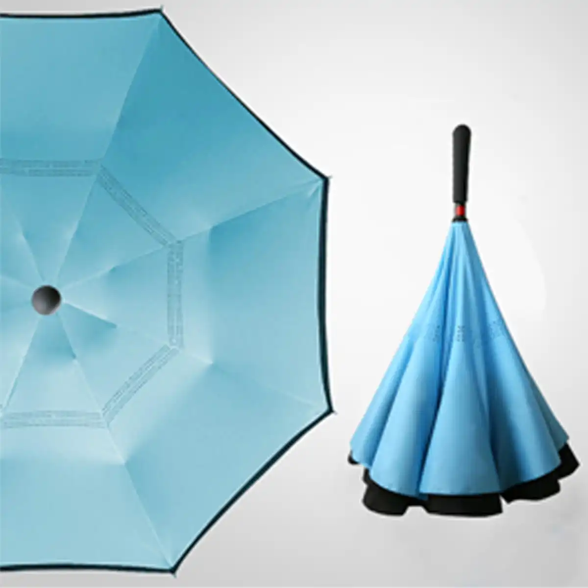 Inverted Pongee Umbrella 48 alternate product angle