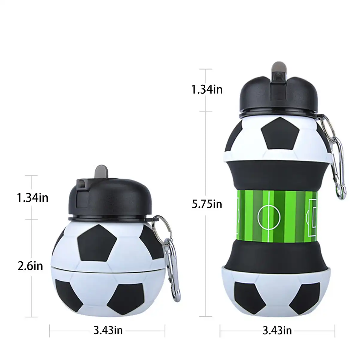 Foldable Silicone Sports Hydration Bottle product detail view