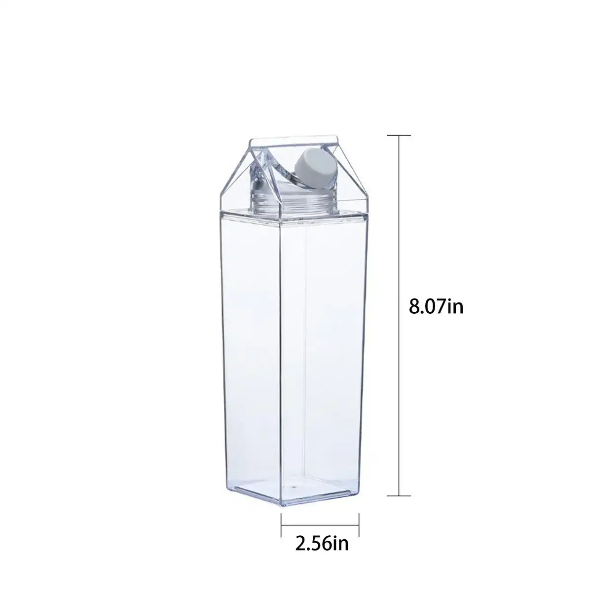 17oz Clear Plastic Milk Bottle product detail view
