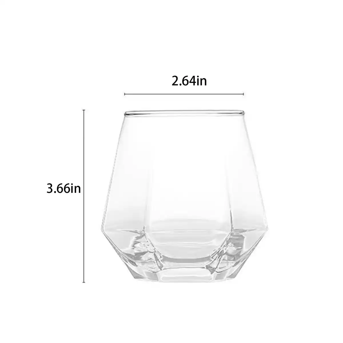 Elegant Diamond Stemless Wine Glass product detail view