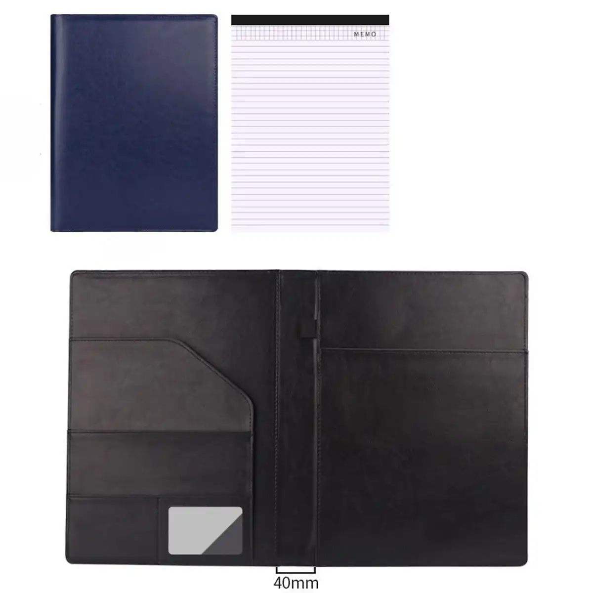 Executive Leather Portfolio Notebook product close-up