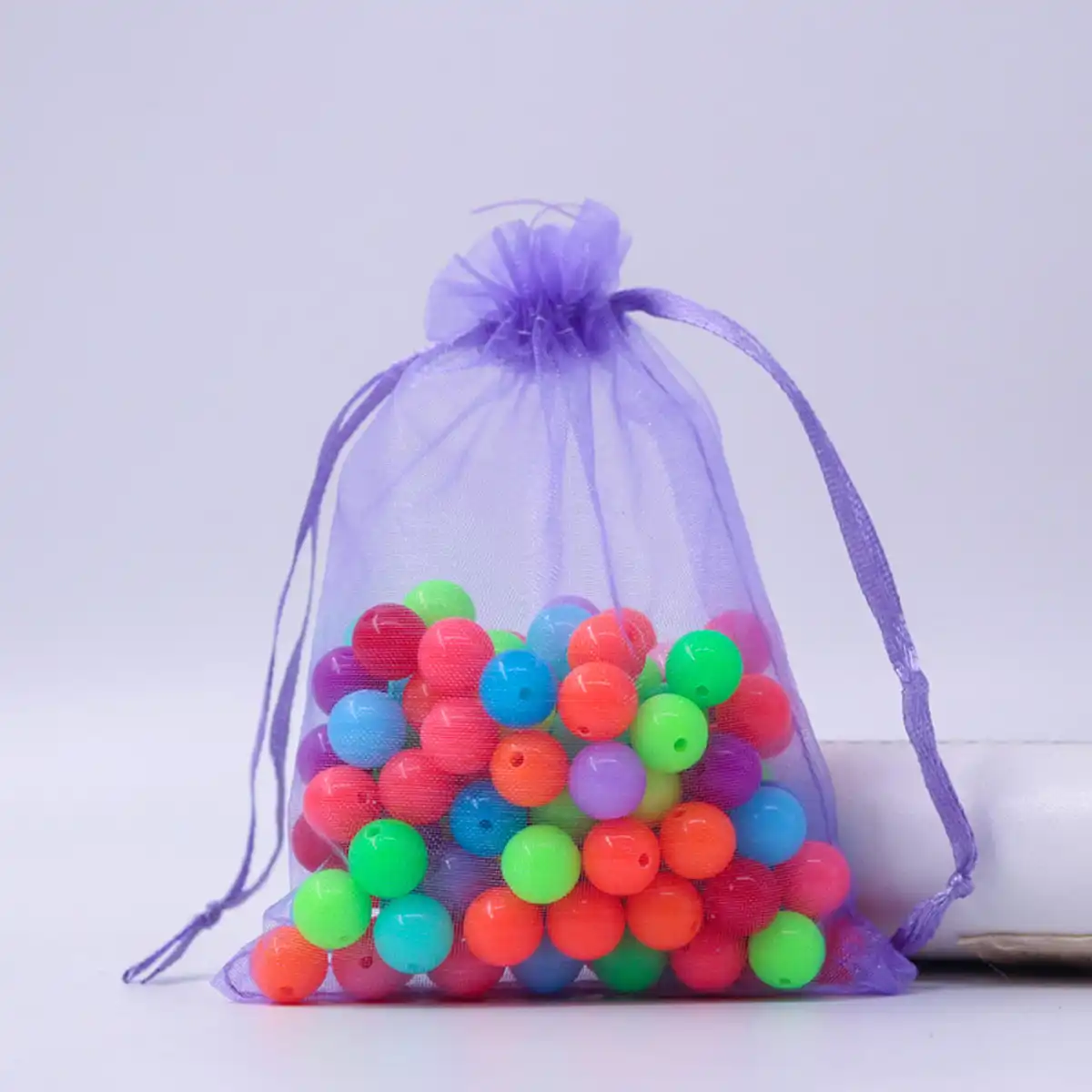 Elegant Organza Drawstring Gift Pouches alternate product angle
