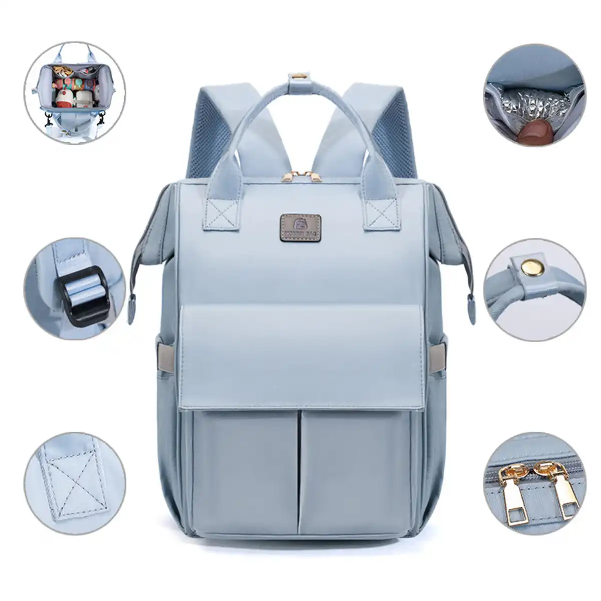 Waterproof Diaper Bag Backpack alternate product angle