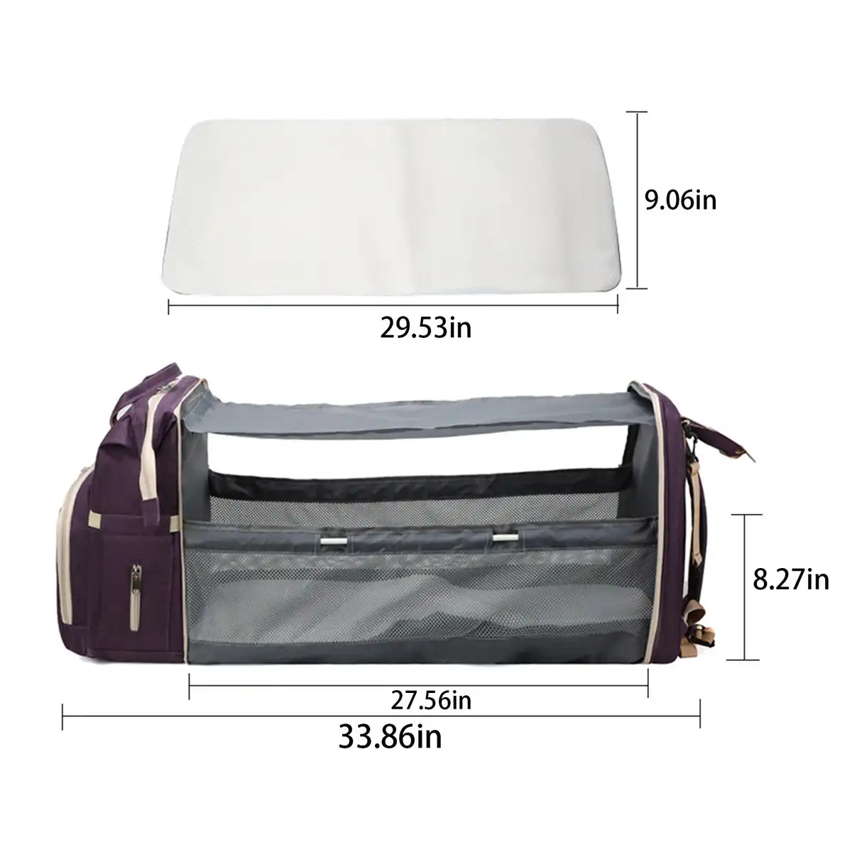 Travel Diaper Backpack with Changing Station product close-up