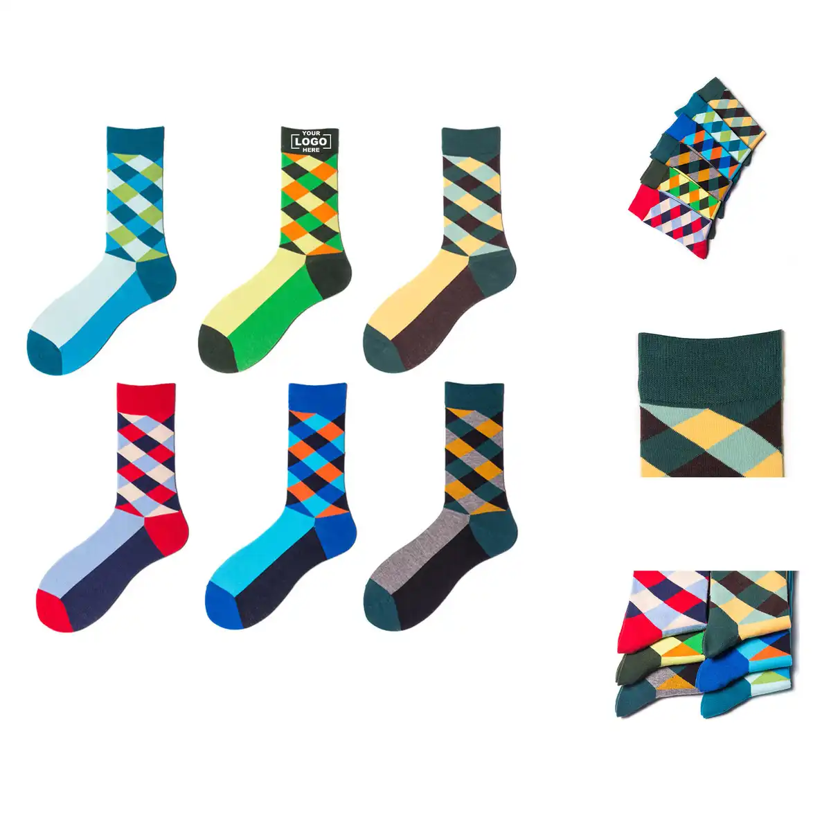 Vibrant Athletic Crew Socks