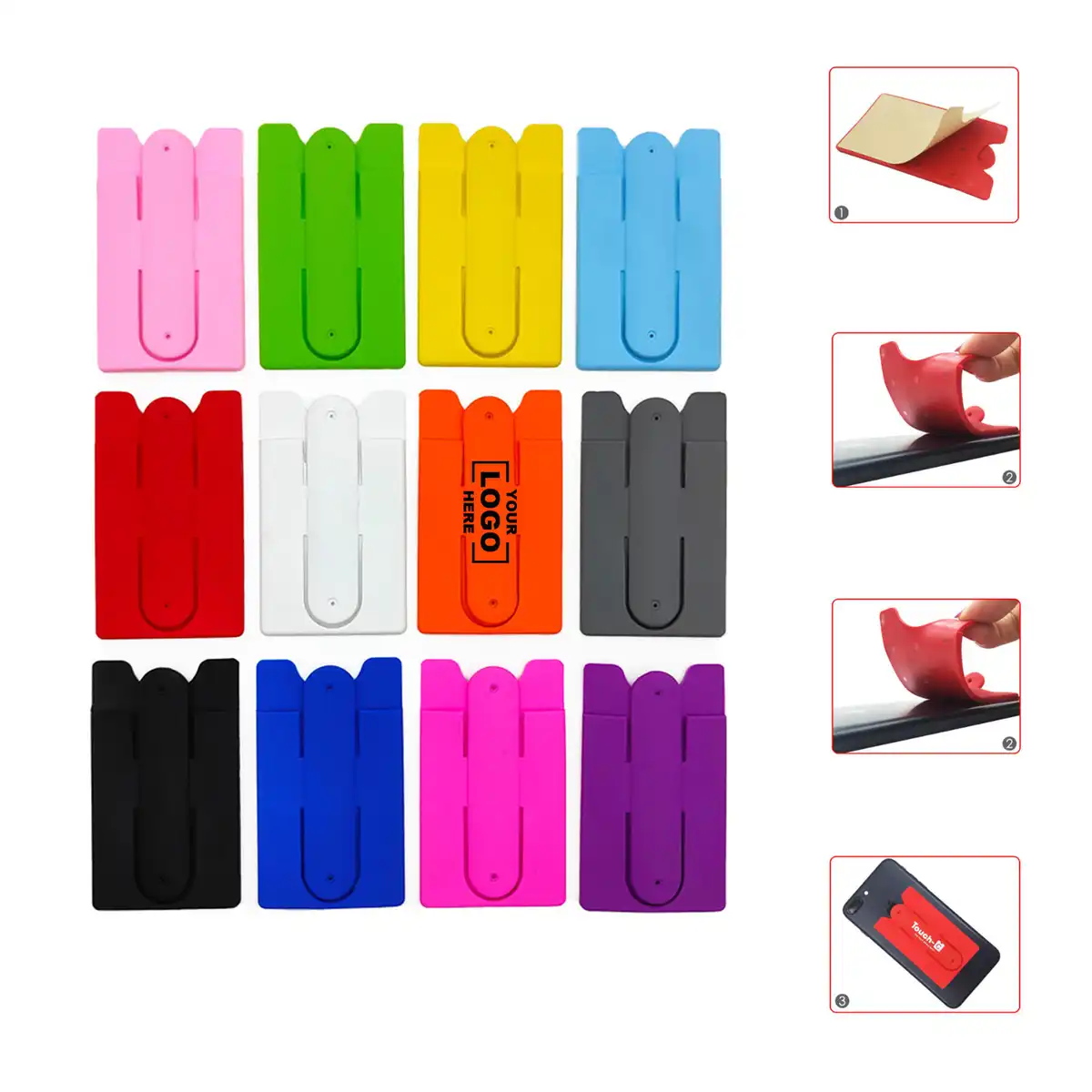 Silicone Phone Wallet Kickstand