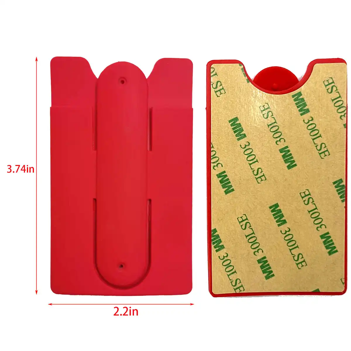 Silicone Phone Wallet Kickstand product detail view