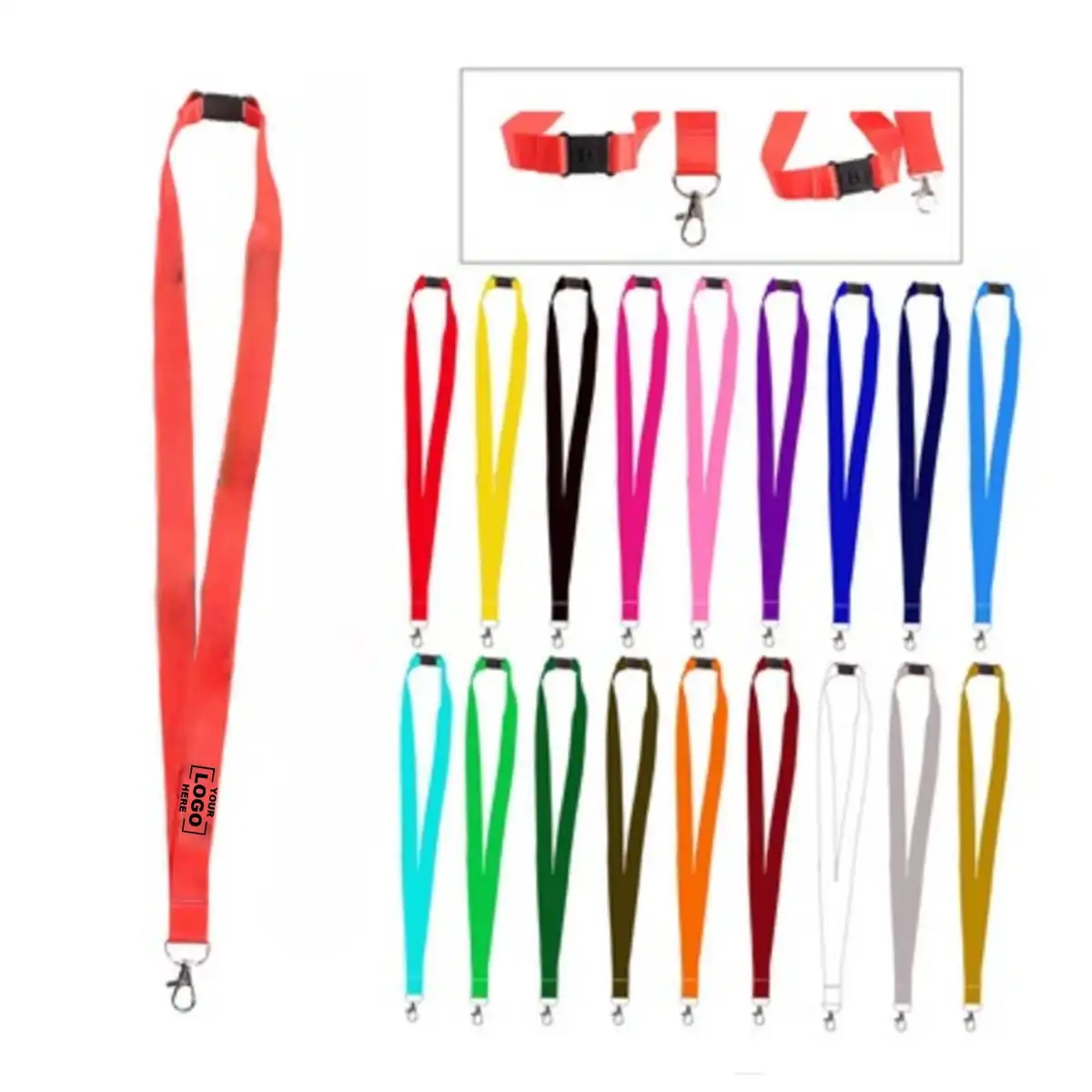 Vibrant Breakaway Lanyard with Metal Clip