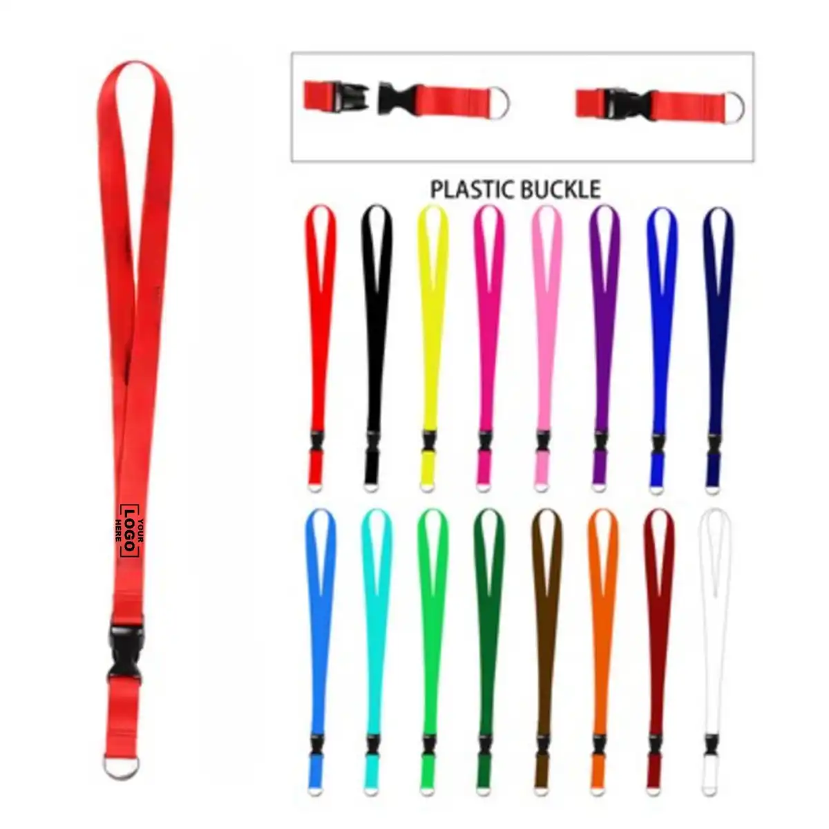 Vibrant Logo Lanyards with Metal Clip