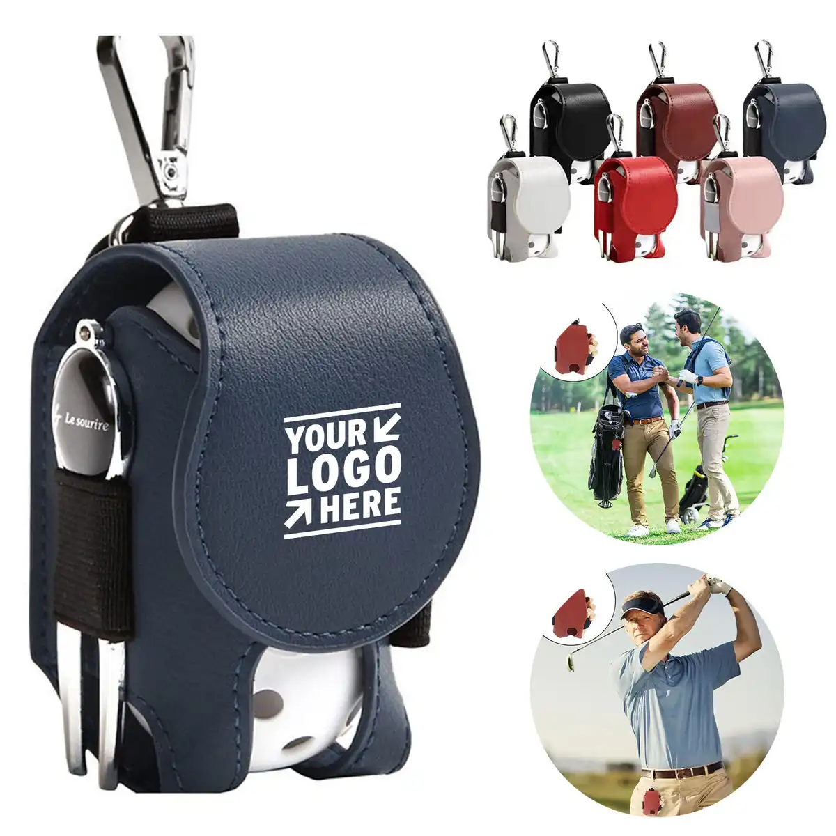 Golf Ball Leather Carrier