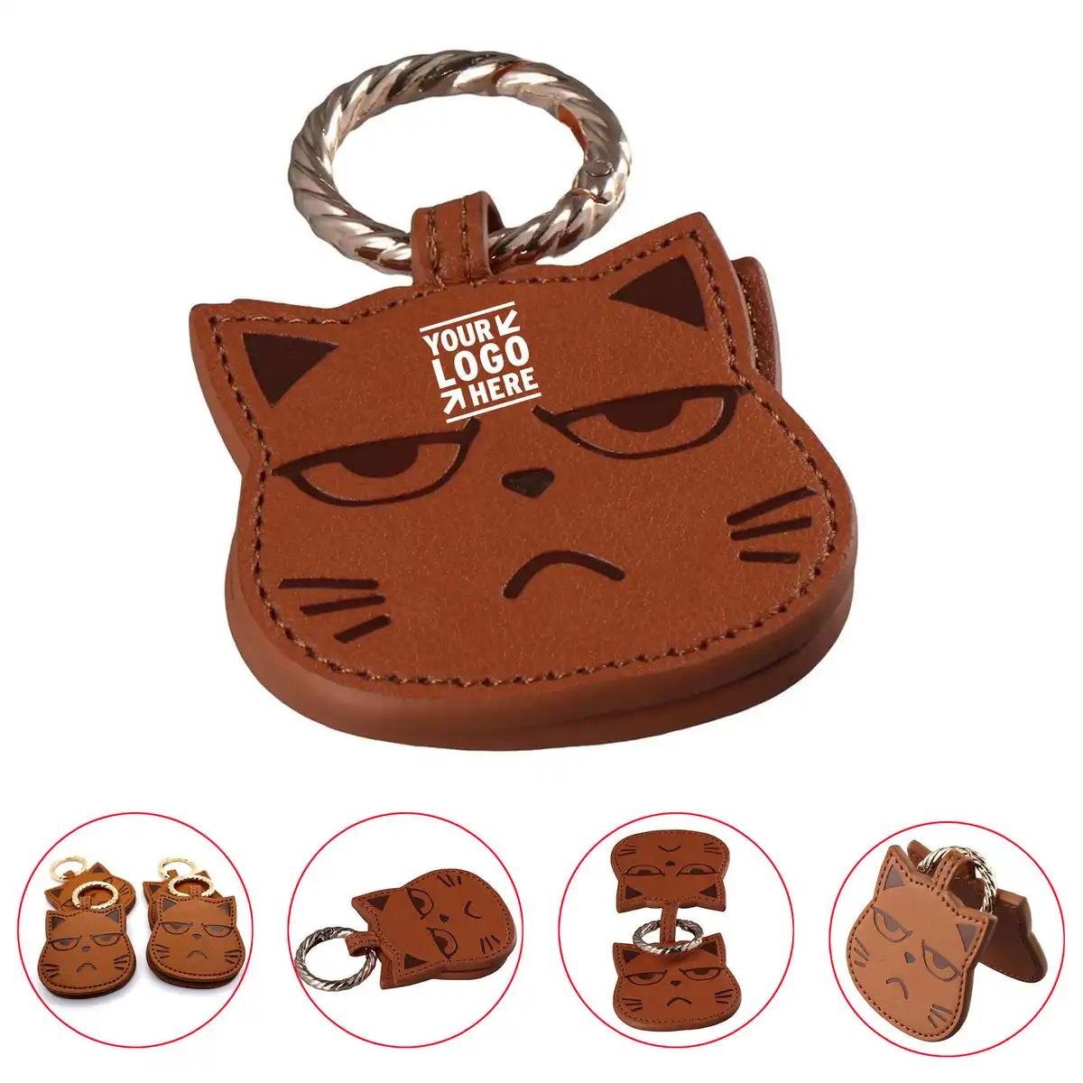 Magnetic PU Leather Cat Cap Clip