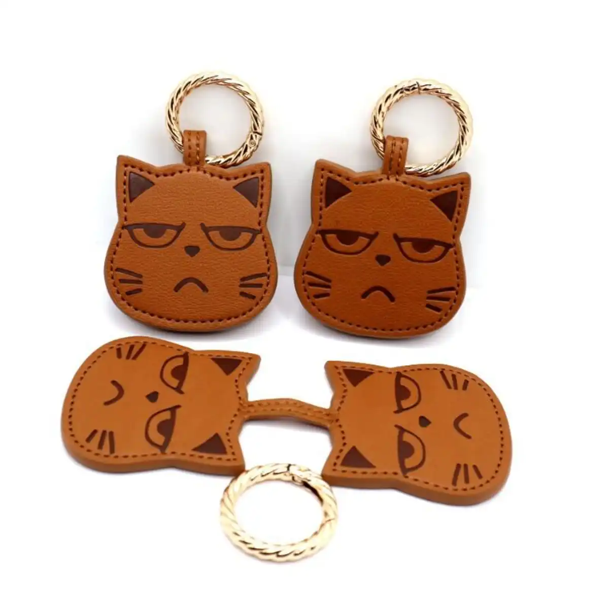 Magnetic PU Leather Cat Cap Clip product with accessories
