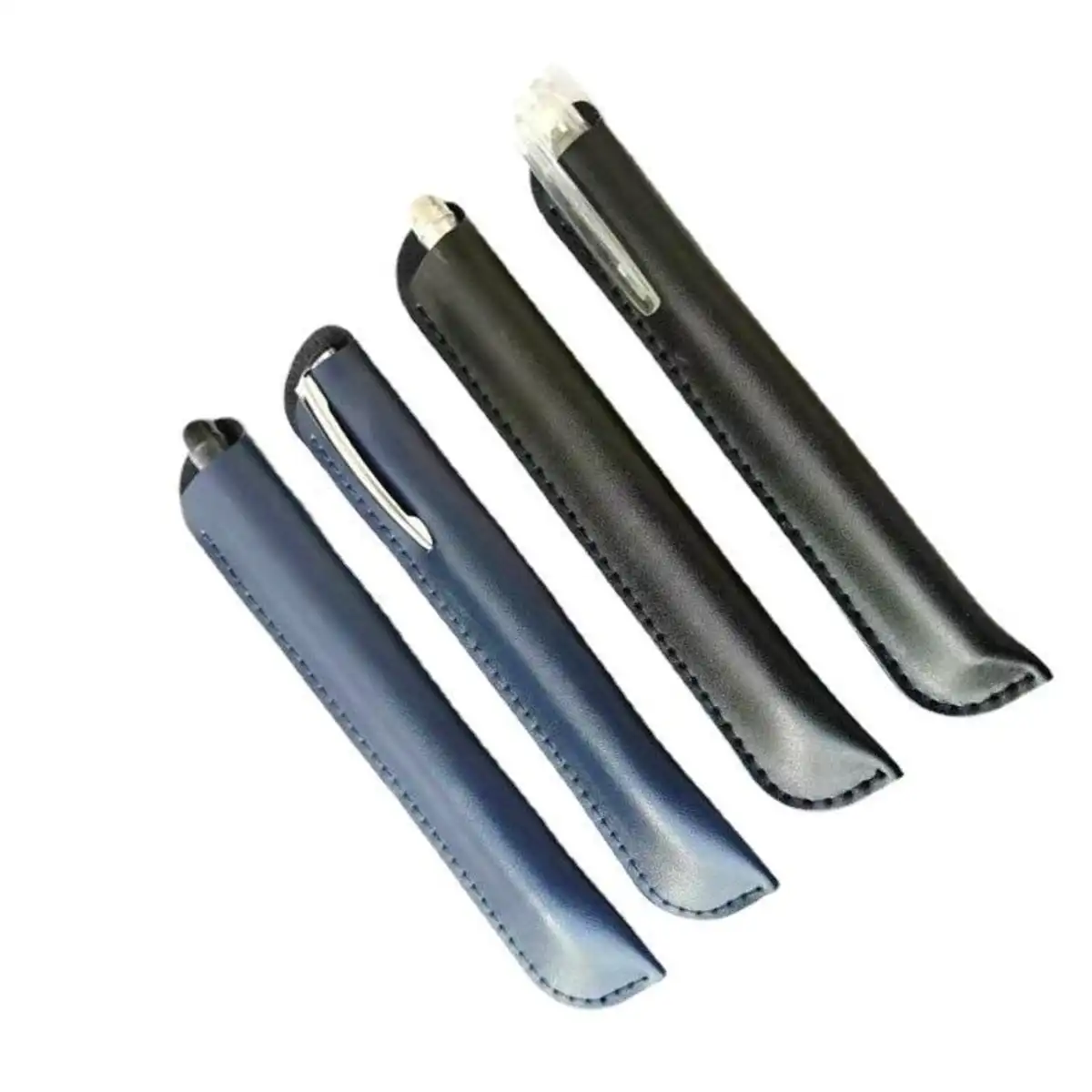 Cowhide Pen Sleeve Holder product close-up