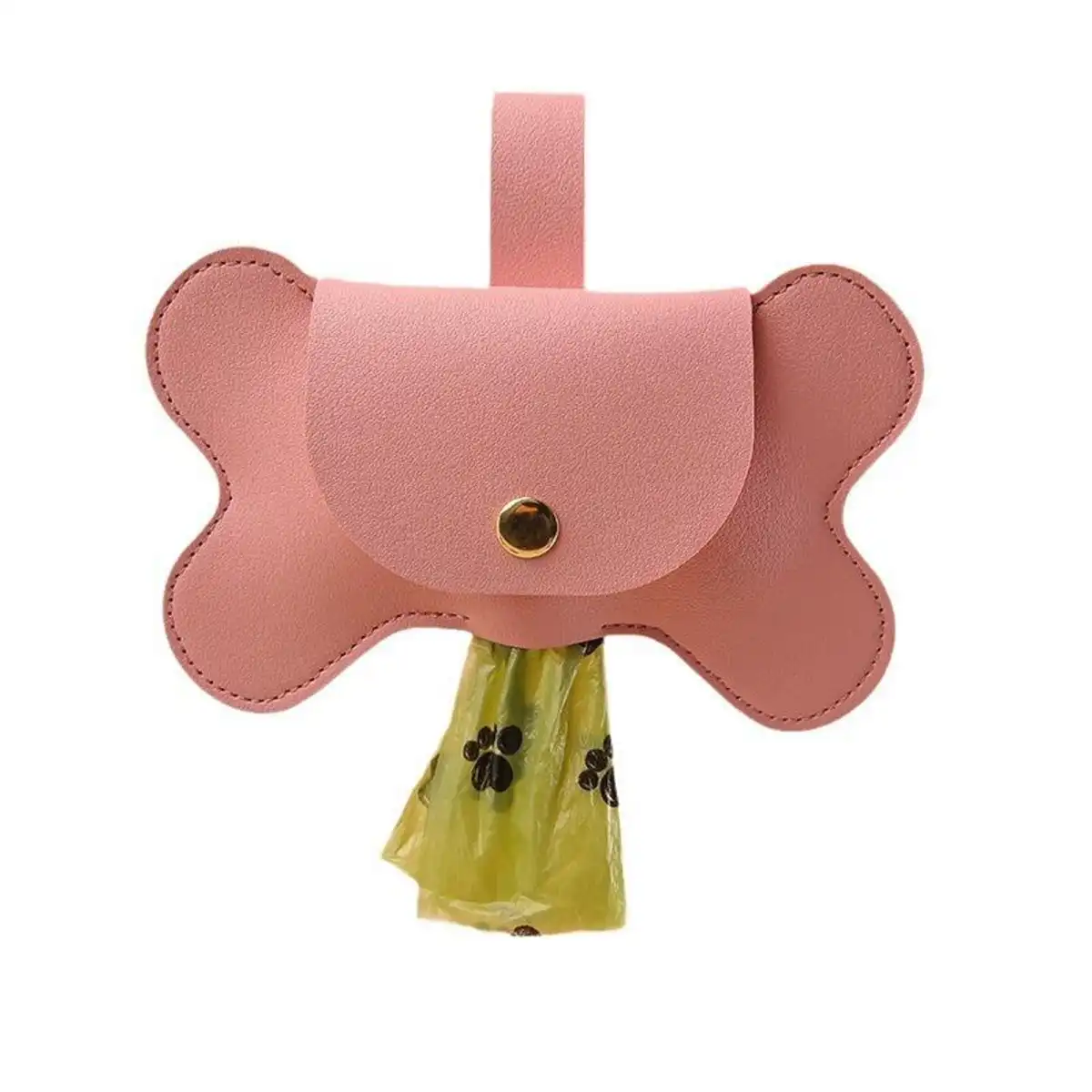 Leather Poop Bag Dispenser Clip product detail view